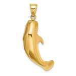 Load image into Gallery viewer, 14K Yellow Gold 3-D Polished Manatee Charm Pendant
