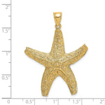 Load image into Gallery viewer, 14K Yellow Gold Textured LARGE Starfish Charm Pendant
