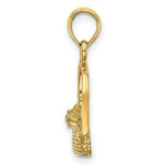 Load image into Gallery viewer, 14K Yellow Gold 2-D NANTUCKET BASKET Charm Pendant
