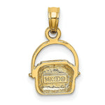 Load image into Gallery viewer, 14K Yellow Gold 2-D NANTUCKET BASKET Charm Pendant
