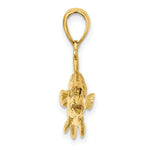 Load image into Gallery viewer, 14K Yellow Gold 3-D RED FISH Charm Pendant
