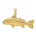 Load image into Gallery viewer, 14K Yellow Gold 3-D RED FISH Charm Pendant
