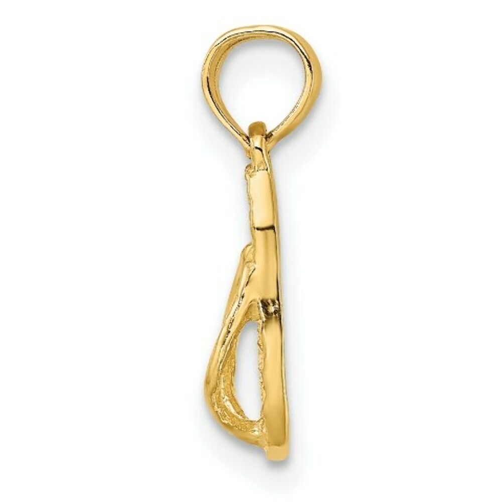 14K Yellow Gold Jamaica Flip-Flop Charm Pendant