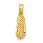 Load image into Gallery viewer, 14K Yellow Gold Jamaica Flip-Flop Charm Pendant
