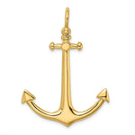 Load image into Gallery viewer, 14K Yellow Gold 3-D Large Anchor Charm Pendant
