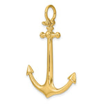 Load image into Gallery viewer, 14K Yellow Gold 3-D Large Anchor Charm Pendant
