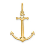 Load image into Gallery viewer, 14K Yellow Gold 3-D Small Anchor With Shackle Bail Charm Pendant
