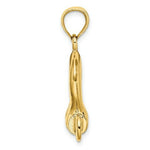 Load image into Gallery viewer, 14K Yellow Gold 3-D Large Shackle Charm Pendant

