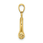 Load image into Gallery viewer, 14K Yellow Gold 3-D MEDIUM Shackle Link Screw Charm Pendant
