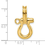 Load image into Gallery viewer, 14K Yellow Gold 3-D Medium Shackle Charm Pendant
