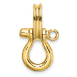 Load image into Gallery viewer, 14K Yellow Gold 3-D Medium Shackle Charm Pendant
