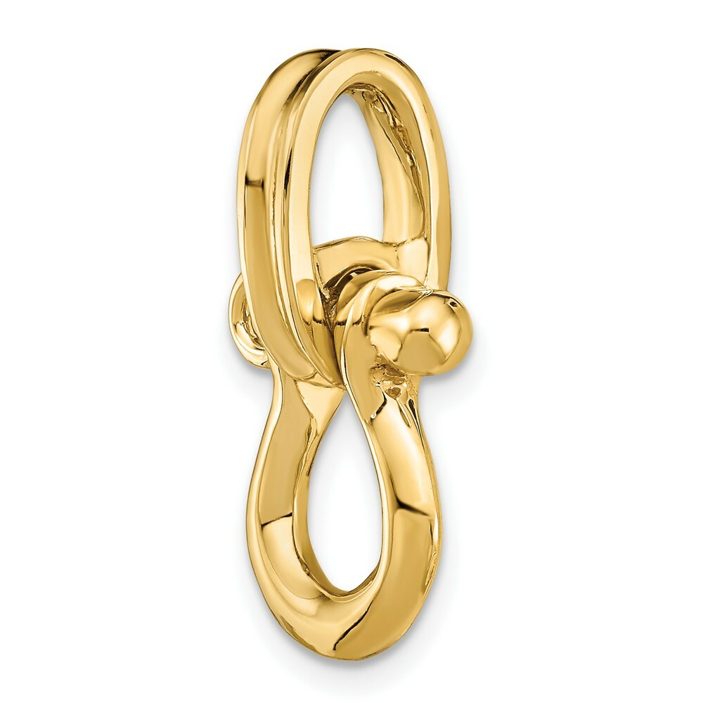 14K Yellow Gold 3-D Medium Shackle Charm Pendant