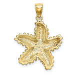 Load image into Gallery viewer, 14K Yellow Gold Beaded Starfish Charm Pendant
