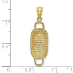 Load image into Gallery viewer, 14K Yellow Gold 3-D 2 Handles Rectangular Basket Charm Pendant

