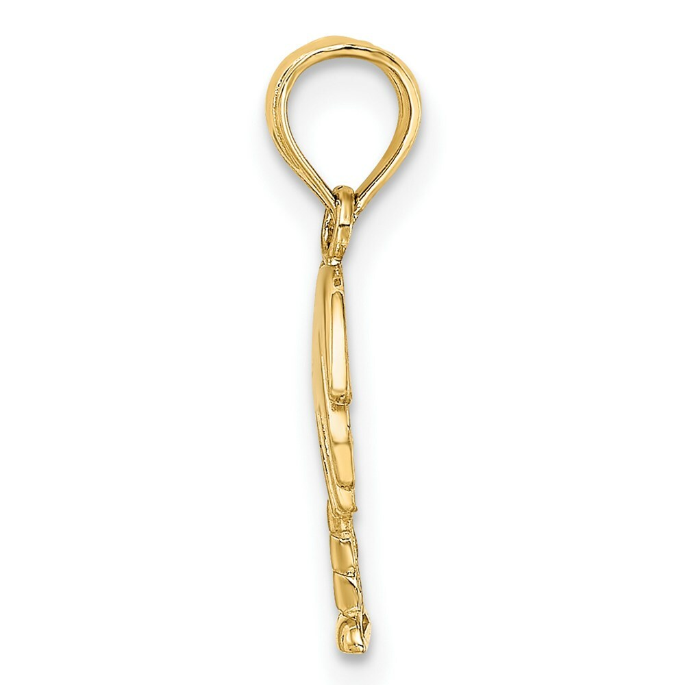 14K Yellow Gold Charleston Palm Tree Charm Pendant