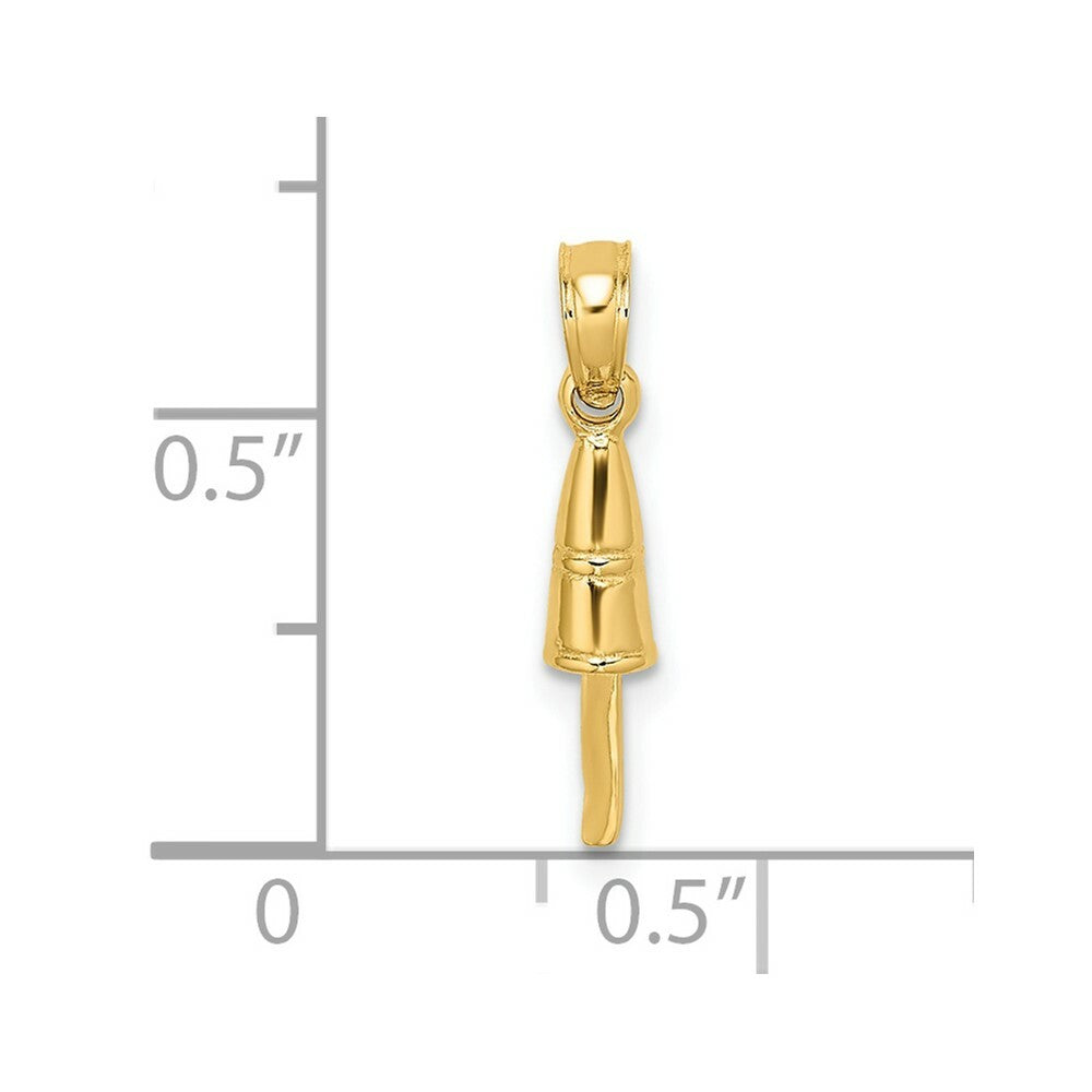 14K Yellow Gold 3-D BUOY Charm Pendant