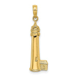 Load image into Gallery viewer, 14K Yellow Gold 2-D &amp; Polished CAPE MAY Lighthouse Charm Pendant
