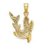 Load image into Gallery viewer, 14K Yellow Gold 2-D Polished Shark Charm Pendant
