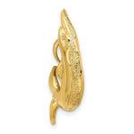 Load image into Gallery viewer, 14K Yellow Gold Polished Textured Dolphin Charm Pendant
