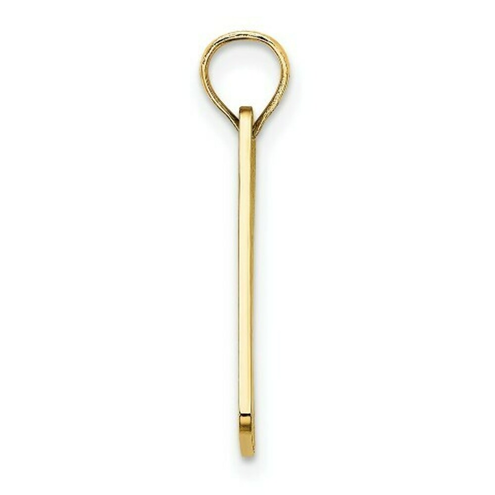 14K Yellow Gold Texture Small OCEAN CITY, NJ License Plate Charm Pendant