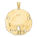 Load image into Gallery viewer, 14K Yellow Gold Polished Large Sand Dollar Charm Pendant
