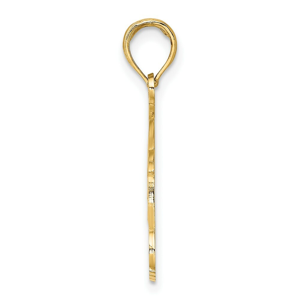 14K Yellow Gold NAPLES FLORIDA Under Jumping Dolphins Charm Pendant