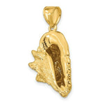 Load image into Gallery viewer, 14K Yellow Gold 3-D Conch Shell Charm Pendant
