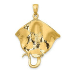 Load image into Gallery viewer, 14K Yellow Gold 2-D &amp; Polished Stingray Charm Pendant
