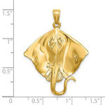 Load image into Gallery viewer, 14K Yellow Gold 2-D &amp; Polished Stingray Charm Pendant
