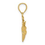 Load image into Gallery viewer, 14K Yellow Gold 2-D Fishing Boat Charm Pendant
