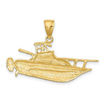 Load image into Gallery viewer, 14K Yellow Gold 2-D Fishing Boat Charm Pendant
