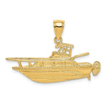 Load image into Gallery viewer, 14K Yellow Gold 2-D Fishing Boat Charm Pendant
