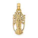 Load image into Gallery viewer, 14K Yellow Gold Florida Lobster With Out Claws Charm Pendant
