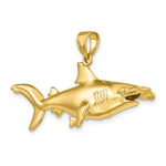 Load image into Gallery viewer, 14K Yellow Gold 3-D Hammerhead Shark Charm Pendant
