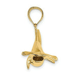 Load image into Gallery viewer, 14K Yellow Gold 3-D Hammerhead Shark Charm Pendant

