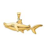Load image into Gallery viewer, 14K Yellow Gold 3-D Hammerhead Shark Charm Pendant
