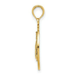 Load image into Gallery viewer, 14K Yellow Gold Block ISLAND, RI Round Frame With Lighthouse Charm Pendant

