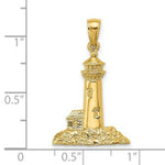 Load image into Gallery viewer, 14K Yellow Gold Polished Lighthouse Charm Pendant
