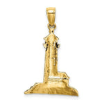 Load image into Gallery viewer, 14K Yellow Gold Polished Lighthouse Charm Pendant
