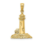 Load image into Gallery viewer, 14K Yellow Gold Polished Lighthouse Charm Pendant
