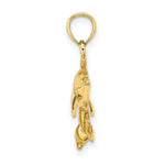 Load image into Gallery viewer, 14K Yellow Gold 2-D &amp; Polished Swimming Dolphin Charm Pendant
