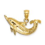 Load image into Gallery viewer, 14K Yellow Gold Polished Dolphin Charm Pendant
