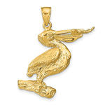 Load image into Gallery viewer, 14K Yellow Gold 3-D Pelican Pendant
