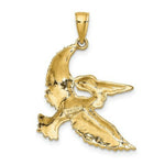 Load image into Gallery viewer, 14K Yellow Gold 2-D Flying Pelican Charm Pendant
