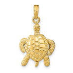 Load image into Gallery viewer, 14K Yellow Gold 3-D Sea Turtle With Moveable Head &amp; Legs Charm Pendant

