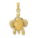 Load image into Gallery viewer, 14K Yellow Gold 3-D Sea Turtle With Moveable Head &amp; Legs Charm Pendant

