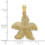 Load image into Gallery viewer, 14K Yellow Gold Beaded Starfish Charm Pendant
