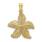 Load image into Gallery viewer, 14K Yellow Gold Beaded Starfish Charm Pendant
