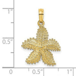 Load image into Gallery viewer, 14K Yellow Gold Beaded Starfish Charm Pendant
