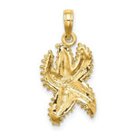 Load image into Gallery viewer, 14K Yellow Gold Textured Starfish Charm Pendant
